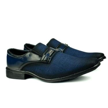 Imagem de Kit Sapato Social + Cinto Pierutti 1005 Tamanho:40COR:AZUL, 40, Azul