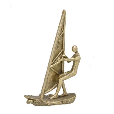 Imagem de Escultura Decorativa WindSurf em Resina Bronze 29cm 16685-PL