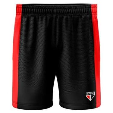 Imagem de Calção Braziline São Paulo Kool, Preto, P, Masculino