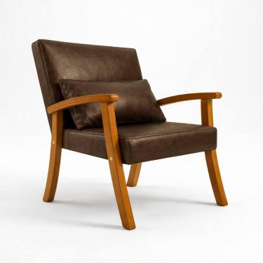 Imagem de Kit 2 Poltronas Jade Tecido Corino Para Sala De Estar Moderna Decorativa