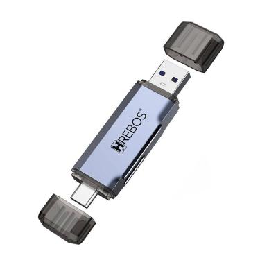 Imagem de Leitor De Cartão Sd E Micro Sd Hrebos If-244 Usb 3.0 Cinza