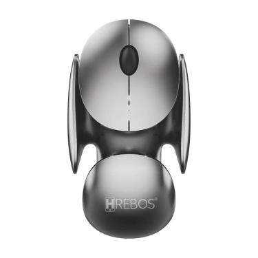 Imagem de Mouse Wireless Gamer Hrebos If-200 Cyber Bluetooth 1600dpi Cinza-escuro
