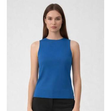 Imagem de Regata Feminina Decote Nas Costas Infinita Cor Azul, M, Azul