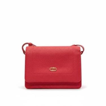 Imagem de Bolsa Beira Rio Vermelha Sofisticação com Alça em Couro-Feminino