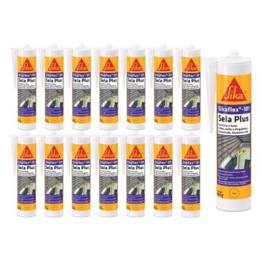 Imagem de Cola De Vidro Sikaflex 101 Cinza Cartucho 400g - Sika 15 Unid