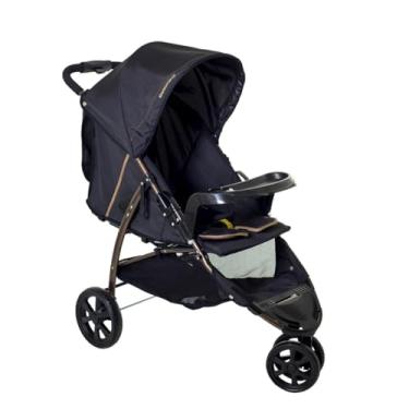 Imagem de Carrinho de Bebê Passeio Reclinável Berço 3 Rodas de 0 Até 15kg Cross Trail Preto Cobre...