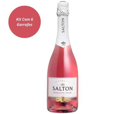 Imagem de Espumante Salton Moscato Rosé 750ml Kit Com 6 Garrafas