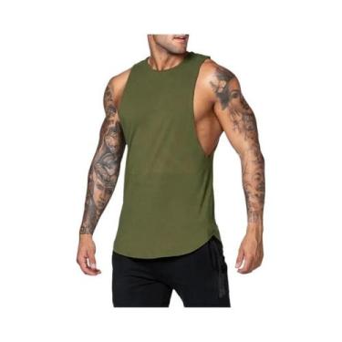 Imagem de Camiseta Sem Mangas Masculina De Verão Para Academia, Respirável, De A