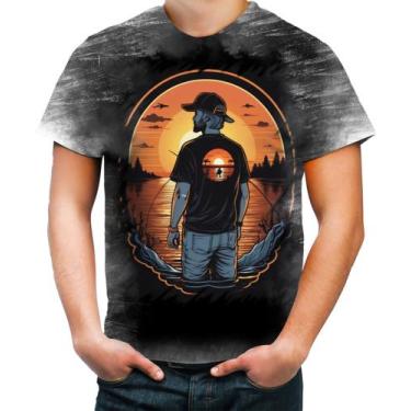 Imagem de Camiseta Desgaste Pesca Esportiva Pôr do Sol Peixes 21 - Kasubeck Stor