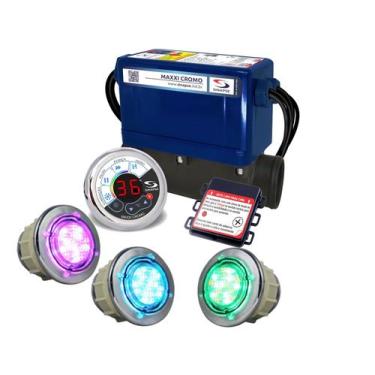 Imagem de Aquecedor Hidro Banheira Ofuro New Max Cromo 8000w 220v - Maxxi, 3 uni