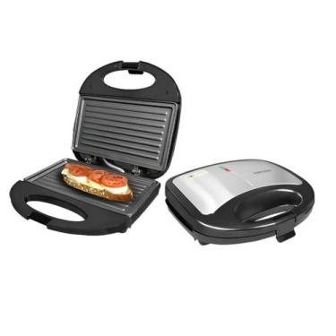 Imagem de Sanduicheira e Grill Elétrica 2 em 1 Inox 750w Bauruzeira Antiaderente