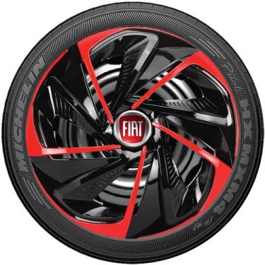 Imagem de Jogo 4 Calota Aro 13 Esportiva Nitro Fiat Uno Strada Argo - Elitte, Pr