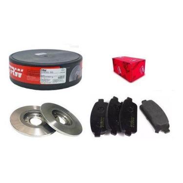 Imagem de Kit Disco E Pastilha Freio Traseiro Cruze 2012 Trw Original RPDI04580/