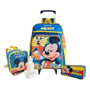 Imagem de Kit Mochila Escolar Turma Do Mickey Rodinhas Meninos G F5 - proprio