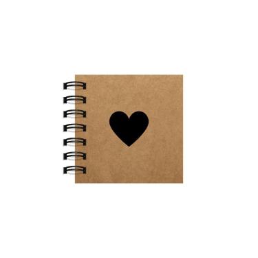 Imagem de Scrapbook OEM Coração com Capa Flexível Papel Kraft 240g 20 Folhas Internas 180g Tamanh...
