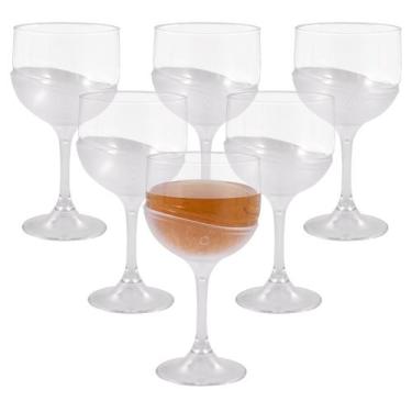 Imagem de Kit 6 Taças 500ml Translúcidas Cores Para Servir Vinho Gin Tônica Drin