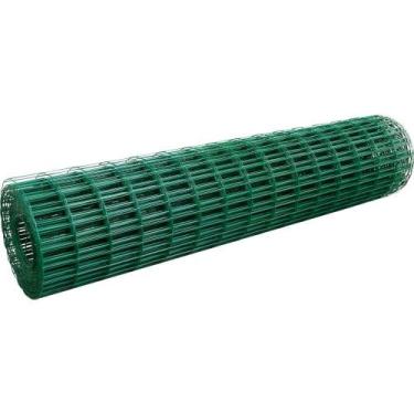 Imagem de Tela Alambrado, cor Verde, Malha 10 cm x 5 cm, fio 2,5 mm, com 1,5 m x