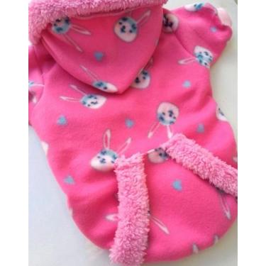 Imagem de Roupas para cães - Petking, Estampa coelhos rosa, XG