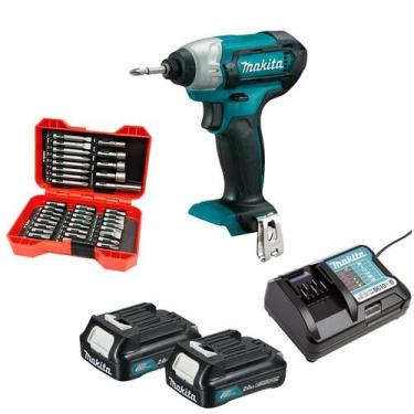 Imagem de Parafusadeira De Impacto A Bateria 12V Td110dz Makita + 2 baterias 2,0