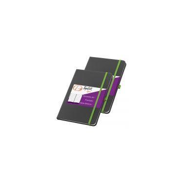 Imagem de Kit 2x Caderneta Classic 14x21cm 80 Fls Pautadas Preto e Verde Claro -