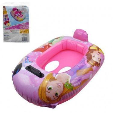 Imagem de Boia Bote Inflável Princesas Disney Com Entrada Para Os Pés - etitoys