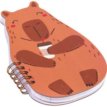 Imagem de Caderneta Espiral Capa Dura Capivara e Panda Zoo 80FL (S) PCT.C/04 - B