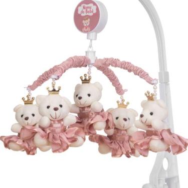 Imagem de Mobile Para Berço Musical Giratório Princesa Rosé Liso - Le-Leão Artig
