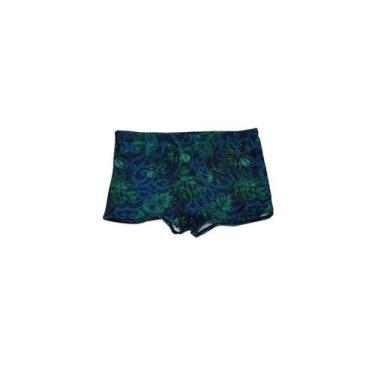 Imagem de Sunga Boxer Estampada Infantojuvenil Moda Praia Verão - Corpo dourado 