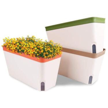 Imagem de Conjunto de Vasos para Ervas OurWarm 3 Peças com Autoirrigação para Us