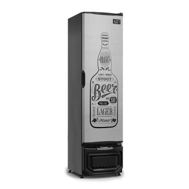 Imagem de Cervejeira Vertical GCB-23E GW TI 230L Porta Cega Inox Preto 220V Gelopar