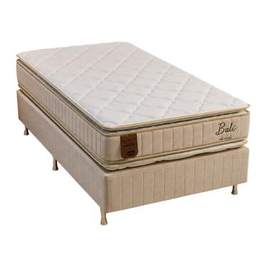 Imagem de Cama Box Solteiro (Box + Colchão) 88x188x67 Bali Prorelax Molas Ensacadas Pillow Top Duplo