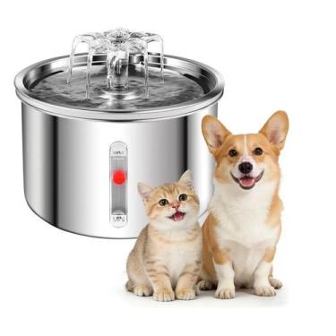 Imagem de Fonte De Agua Bebedouro Inox Para Gatos E Cães 2L - MY CARE
