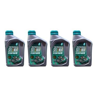 Imagem de Kit 4 L Óleo 5w30 API SP ACEA A5 B5 Sintéti Petronas Selenia