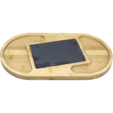 Imagem de Petisqueira Home&Co 2x37x20cm Bambu Natural Utensílio de Mesa para Ser