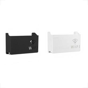 Imagem de Kit 2 Suporte de Roteador Organizador Modem Wi-fi Adesivo de Parede Ra