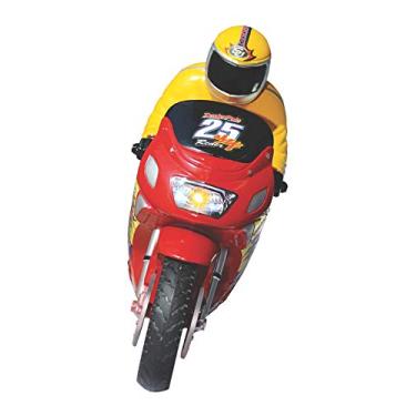 Imagem de Moto Racer Movida a Fricção com Som Lider Brinquedos Vermelha