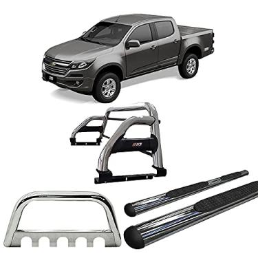 Imagem de Kit Quebra Mato+Estribo Oval+Santo Anto H2 S10 12/20 Cromado