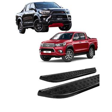 Imagem de Estribo Hilux 2016 a 2020 Chapa de Aço Preto C/D