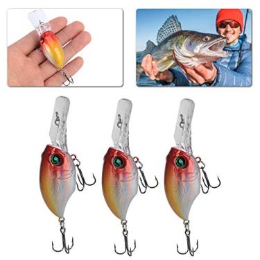 Imagem de 01 Isca de pesca, pesca profissional, isca de pesca, realista, atraente, isca de pesca, 3 peças, equipamento de pesca para lagos de rio, água doce (nº 2)