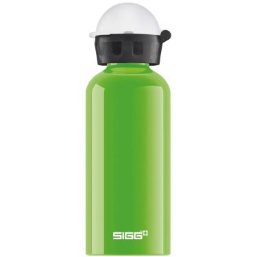 Imagem de SIGG Garrafa de água infantil KBT Kicker, 0,4 L (368 g), garrafa de água de metal leve e à prova de vazamento, garrafa de água simples moderna sem BPA para crianças, verde, (8689,60)