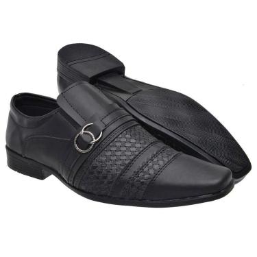 Imagem de Sapato Social Masculino Elástico Fivela Conforto Moderno