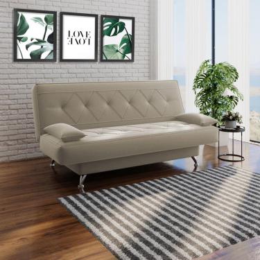 Imagem de Sofá Cama 1,80m Iara Suede Bege Madelina Decor