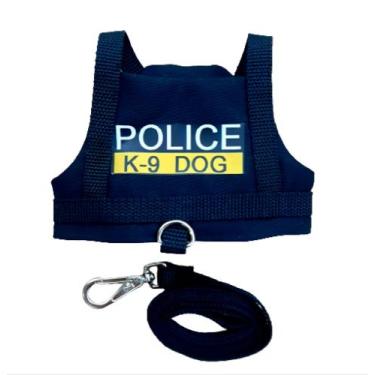 Imagem de Coleira Pet Para Cachorro Com Guia Preta De Segurança Policial  - Duda