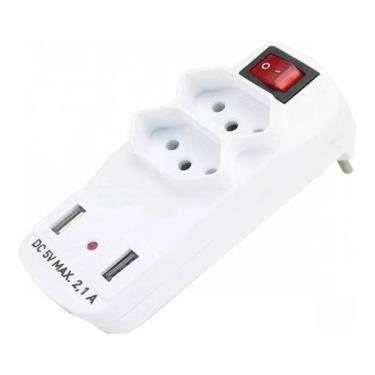 Imagem de Adaptador De Tomada 2 Usb 2.1A/ 2 Saídas Padrão Sl6017 Xtrad