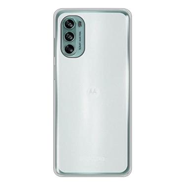 Imagem de Capa para Motorola Moto G62 5G, capa traseira de TPU macio à prova de choque, silicone anti-impressões digitais, capa protetora de corpo inteiro para Motorola Moto G62 5G (6,50 polegadas) (branca)