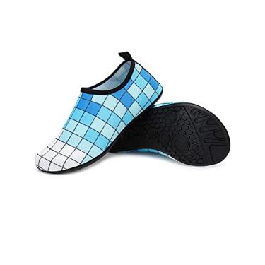 Imagem de Bestgift Sapatos de natação de sola fina de verão com pés descalços, sapatos de rastreamento de rio, sapatos de praia K21 36