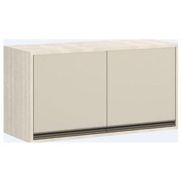 Imagem de Armário De Geladeira Luciane 2 Portas 80Cm Linea Patina/Mocca Laca