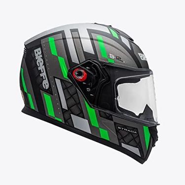 Imagem de Capacete Moto Bieffe Helmets B12 Strada Preto Verde Tamanho 60