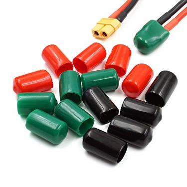 Imagem de 15 peças XT60 conector tampa de borracha terminal plugue Dean capa protetora isolada capa capa à prova de brilho carregada/descarregada para bateria