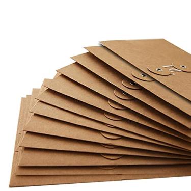 Imagem de Pacote com 12 envelopes para artesanato, recibos, pasta de arquivos, bolsos para projetos, organizador de documentos, 11,4 x 17 cm, suporte de armazenamento, fecho de cordão, bolsa reutilizável para pasta de escritório